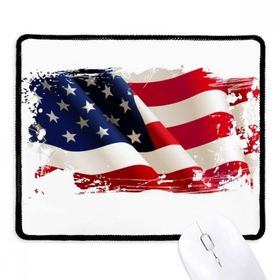 Dıythinker Siyah Hava Fırçalı Yıldızlar ve Çizgiler Amerika Bayrağı Kaymaz Fare Altlığı