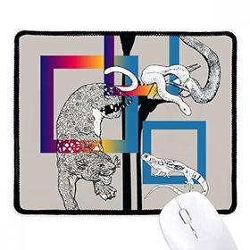 Dıythinker Siyah Hayvan Leopar Kertenkele Yılan Deseni Kaymaz Fare Altlığı
