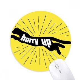 Dıythinker Siyah Hayvan Panter Silüeti Doğal Baskılı Yuvarlak Kaymaz Kauçuk Mouse Pad