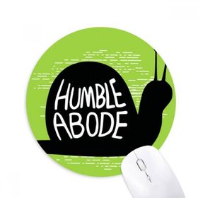 Dıythinker Siyah Hayvan Salyangoz Silüeti Doğal Baskılı Yuvarlak Kaymaz Kauçuk Mouse Pad