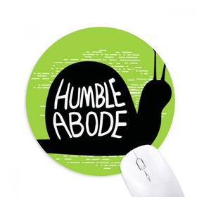 Dıythinker Siyah Hayvan Salyangoz Silüeti Doğal Baskılı Yuvarlak Kaymaz Kauçuk Mouse Pad