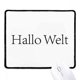 Dıythinker Siyah Hello World Alman Kaymaz Fare Altlığı