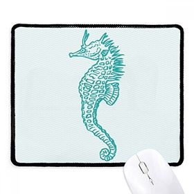 Dıythinker Siyah Hippocampus Deniz Yaşamı Mavi Desenli Kaymaz Fare Altlığı