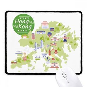 Dıythinker Siyah Hong Kong Haritası Gezegenler Çin Kaymaz Fare Altlığı