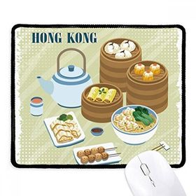 Dıythinker Siyah Hong Kong Tarzı Çin Dim Sum Kaymaz Fare Altlığı