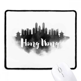 Dıythinker Siyah Hongkong Çin Simgesi Mürekkep Şehir Boyama Kaymaz Fare Altlığı