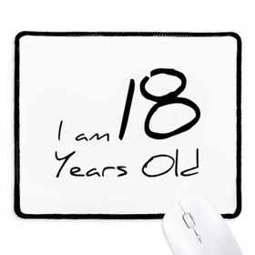 Dıythinker Siyah I am 18 Years Old Age Genç Kaymaz Fare Altlığı