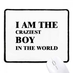 Dıythinker Siyah I Am The Craziest Boy Kaymaz Fare Altlığı