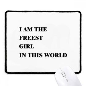 Dıythinker Siyah I Am The Freest Girl Kaymaz Fare Altlığı