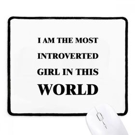Dıythinker Siyah I Am The Introverted Girl Kaymaz Fare Altlığı