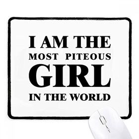 Dıythinker Siyah I Am The Piteous Girl Kaymaz Fare Altlığı