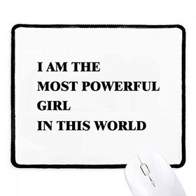 Dıythinker Siyah I Am The Powerful Girl Kaymaz Fare Altlığı