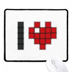Dıythinker Siyah I Love Valentine's Pixel Kaymaz Fare Altlığı