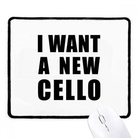 Dıythinker Siyah I Want A New Cello Kaymaz Fare Altlığı
