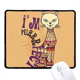 Dıythinker Siyah I'm Perfect Sloganlı Renkli Kedi Hayvan Kaymaz Fare Altlığı