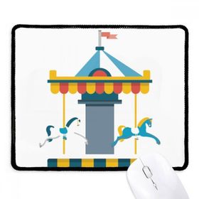 Dıythinker Siyah İnanılmaz Komik Park Carousel İllüstrasyon Kaymaz Fare Altlığı