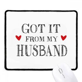 Dıythinker Siyah It from My Husband Sevgililer Günü Kaymaz Fare Altlığı