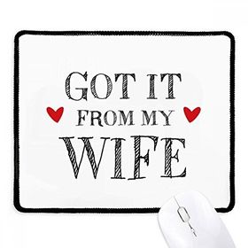 Dıythinker Siyah It From My Wife Sevgililer Günüsi Kaymaz Fare Altlığı