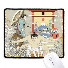 Dıythinker Siyah Japonya Ukiyo-e Yapraklar Kaymaz Fare Altlığı