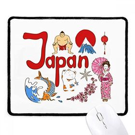 Dıythinker Siyah Japonya Ulusal Simge Simgesi Desenli Kaymaz Fare Altlığı