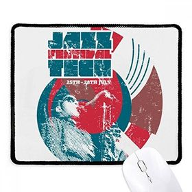 Dıythinker Siyah Jazz Festival Tean Müzik Deseni Kaymaz Fare Altlığı