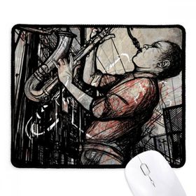 Dıythinker Siyah Jazz Müzik Sokak Kültürü İllüstrasyon Kaymaz Fare Altlığı
