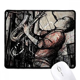 Dıythinker Siyah Jazz Müzik Sokak Kültürü İllüstrasyon Kaymaz Fare Altlığı
