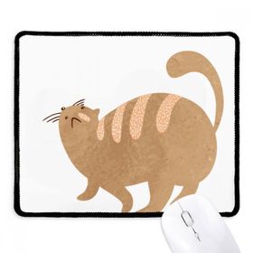 Dıythinker Siyah Kahverengi Şişman Kedi Hayvan Suluboya Kaymaz Fare Altlığı
