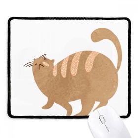 Dıythinker Siyah Kahverengi Şişman Kedi Hayvan Suluboya Kaymaz Fare Altlığı