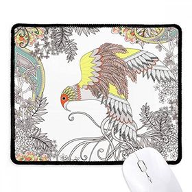 Dıythinker Siyah Kanat Çiçek Ağaç Kuş Ukiyo-e Kaymaz Fare Altlığı