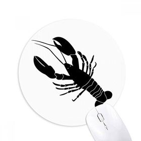 Dıythinker Siyah Karides Deniz Hayatı İllüstrasyon Baskılı Yuvarlak Kaymaz Kauçuk Mouse Pad
