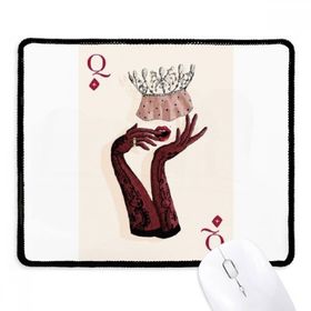 Dıythinker Siyah Kartları Elmas Q Desenli Kaymaz Fare Altlığı