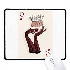 Dıythinker Siyah Kartları Elmas Q Desenli Kaymaz Fare Altlığı