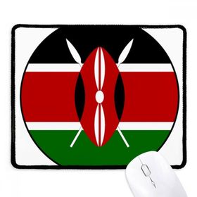 Dıythinker Siyah Kenya Afrika Ulusal Amblem Kaymaz Fare Altlığı