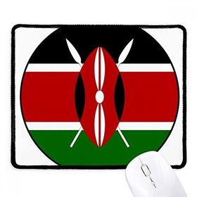 Dıythinker Siyah Kenya Afrika Ulusal Amblem Kaymaz Fare Altlığı