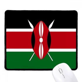Dıythinker Siyah Kenya Ulusal Bayrağı Afrika Ülke Kaymaz Fare Altlığı