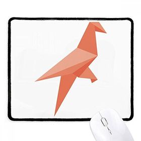 Dıythinker Siyah Kırmızı Kuş Soyut Origami Desenli Kaymaz Fare Altlığı