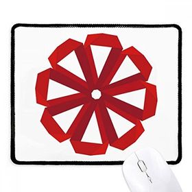 Dıythinker Siyah Kırmızı Soyut Noel Çiçeği Origami Kaymaz Fare Altlığı