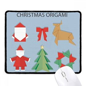 Dıythinker Siyah Kırmızı Soyut Noel Origami Desenli Kaymaz Fare Altlığı