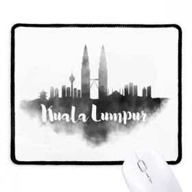 Dıythinker Siyah Kuala Lumpur Malezya Simgesi Mürekkep Şehir Kaymaz Fare Altlığı