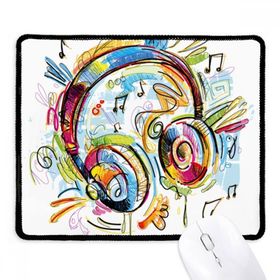 Dıythinker Siyah Kulaklık Renkli Müzik Çılgın Desen Kaymaz Fare Altlığı