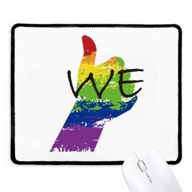 Dıythinker Siyah LGBT Gökkuşağı Bayrağı Kaymayan Fare Altlığı