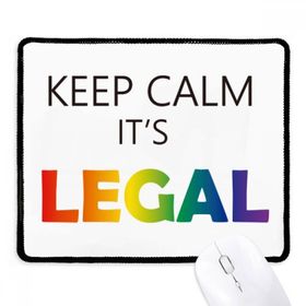 Dıythinker Siyah LGBT Gökkuşağı Bayrağı Keep Calm Kaymaz Fare Altlığı