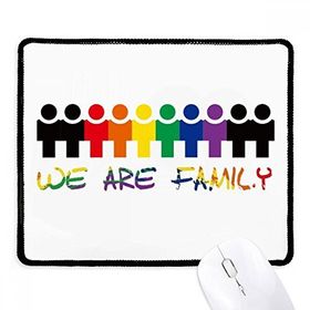 Dıythinker Siyah LGBT Gökkuşağı Bayrağı We Are Family Kaymaz Fare Altlığı