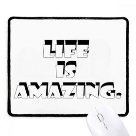 Dıythinker Siyah Life Is Amazing Kaymaz Fare Altlığı