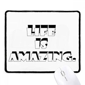 Dıythinker Siyah Life Is Amazing Kaymaz Fare Altlığı