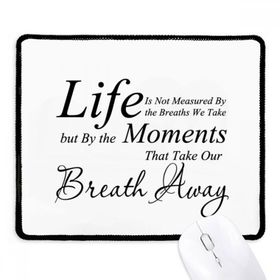 Dıythinker Siyah Life Moments Nefes Alıntısı Kaymaz Fare Altlığı