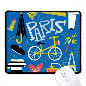 Dıythinker Siyah Lifestyle Fransa Mark Landmark Paris Kaymaz Fare Altlığı