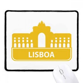 Dıythinker Siyah Lisboa Portekiz Sarı Kent Simgesi Kaymaz Fare Altlığı