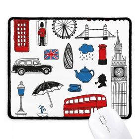 Dıythinker Siyah London Big Ben Booth Yağmur Posta Kutusu Kaymaz Fare Altlığı